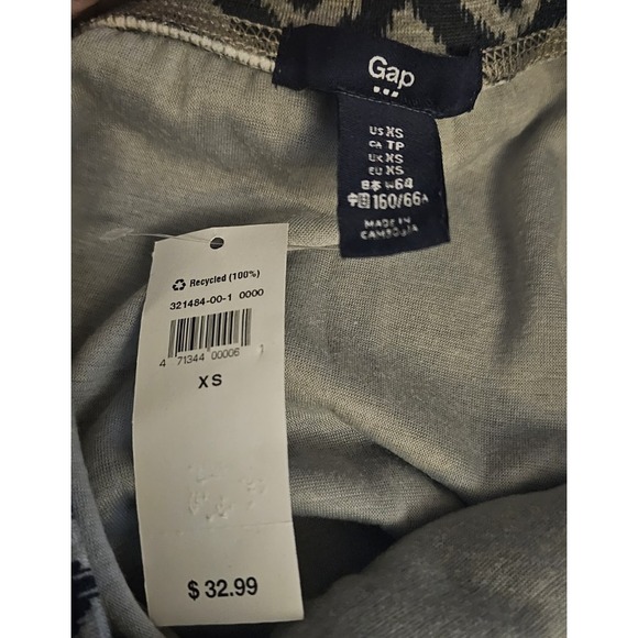 NWT Gap Women's Mini Pencil Skirt Gray and Black Geometric Size XS - Picture 3 of 4